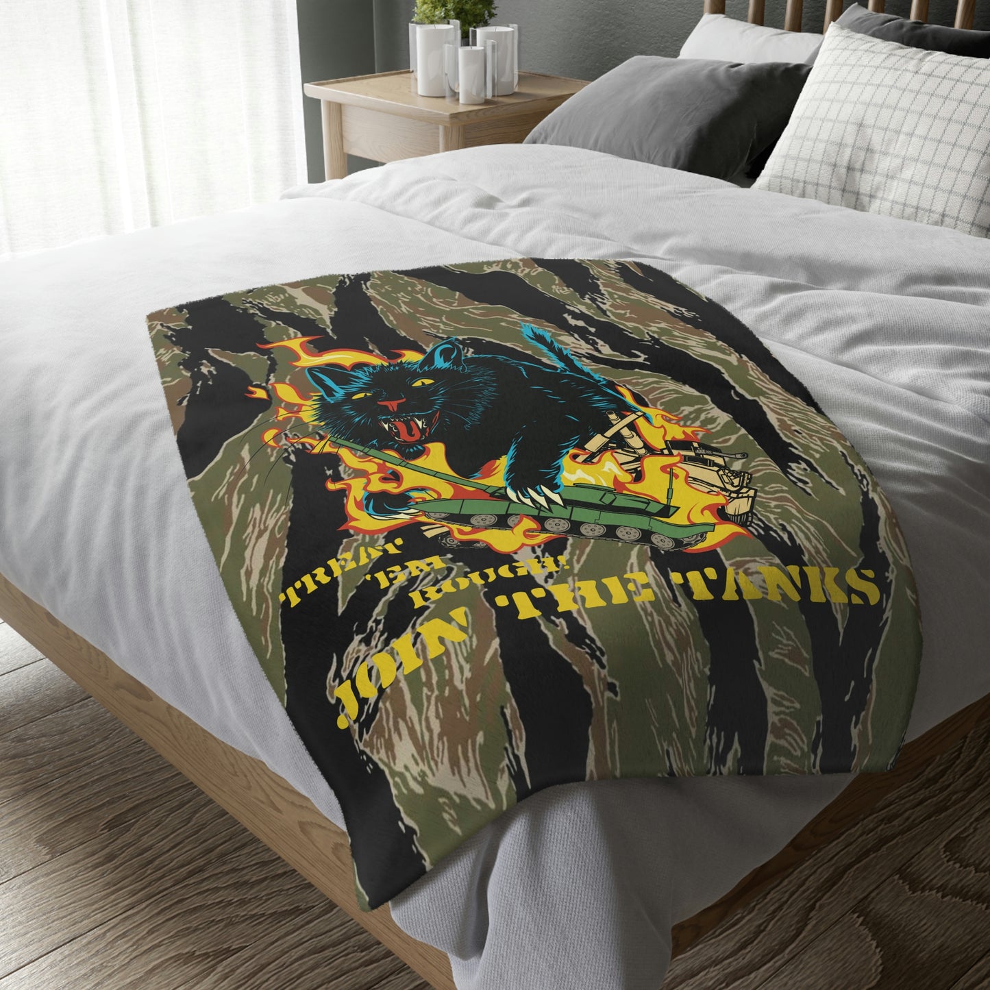 Tiger Stripe Treat 'em Rough blanket