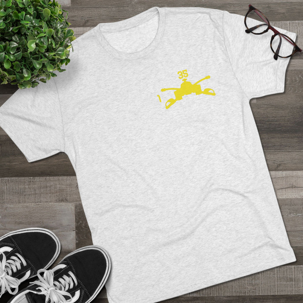 1-35 Armor Regiment Tri-Blend Crew Tee