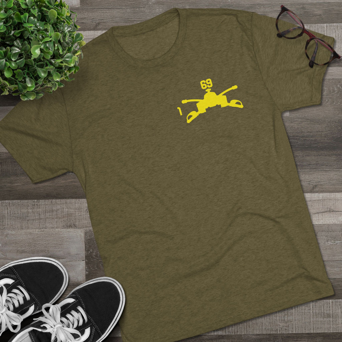 1-69 Armor Regiment Tri-Blend Crew Tee