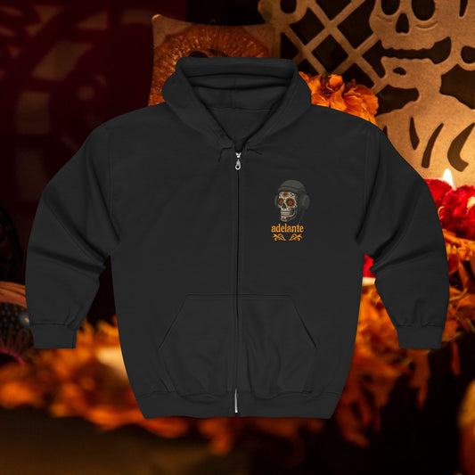 Hasta De La Muerte Full Zip Hooded Sweatshirt
