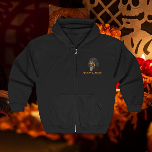 Hasta De La Muerte Full Zip Hooded Sweatshirt