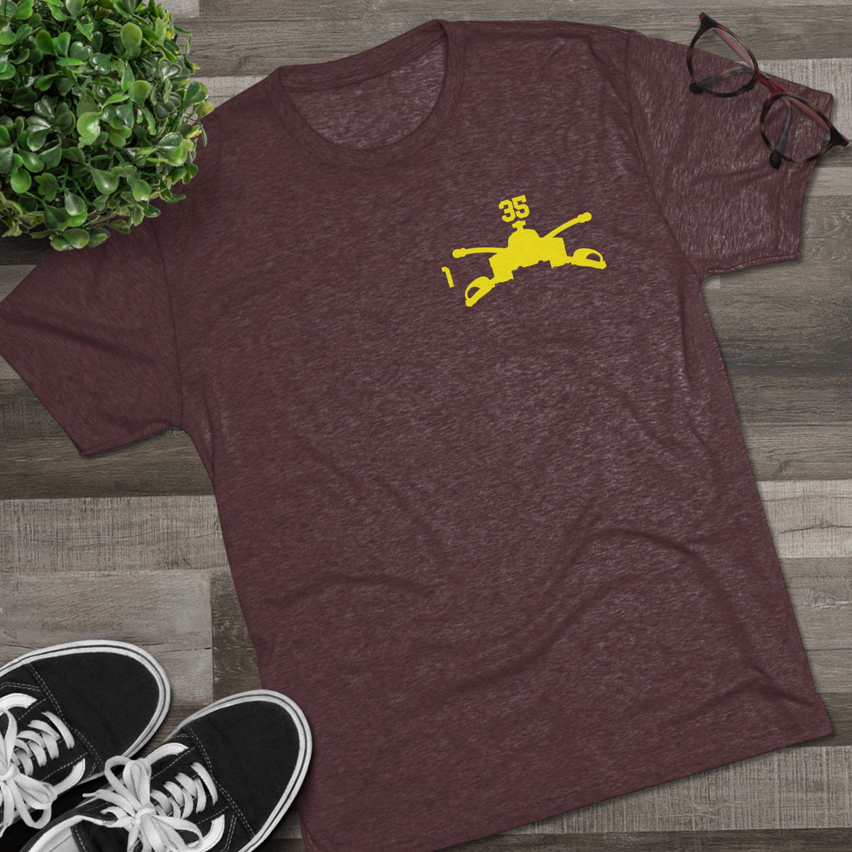 1-35 Armor Regiment Tri-Blend Crew Tee