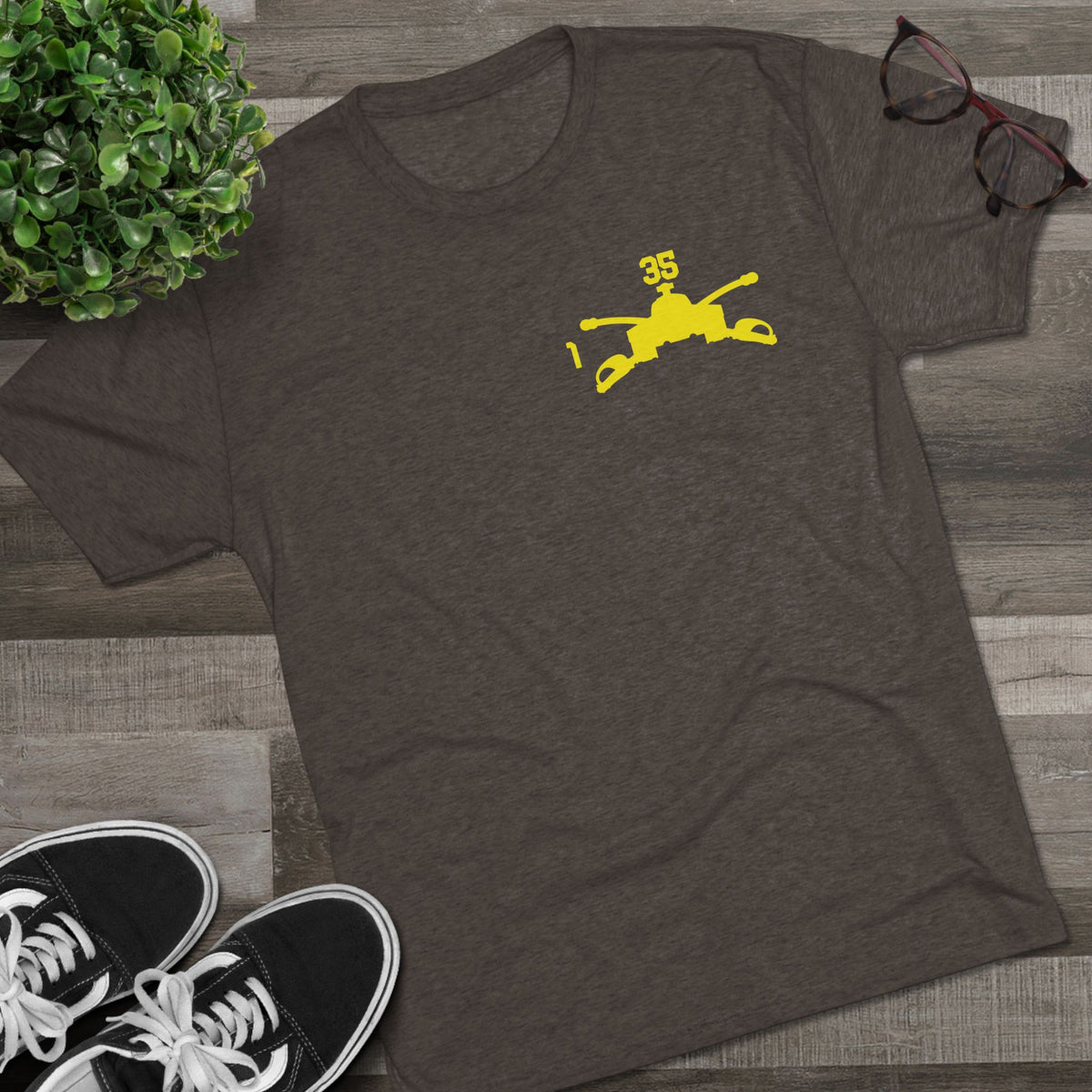 1-35 Armor Regiment Tri-Blend Crew Tee