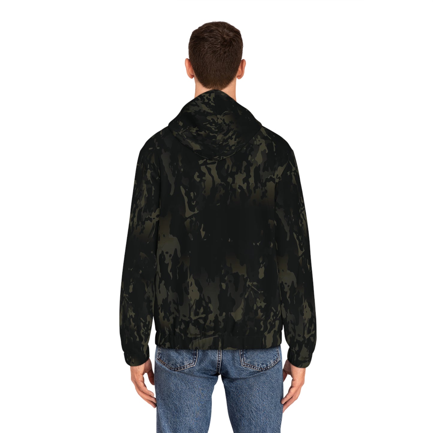 Multicam Black Tanker Flag Full-Zip Hoodie (AOP)