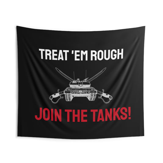 Treat 'em rough Leopard 2 tapestry