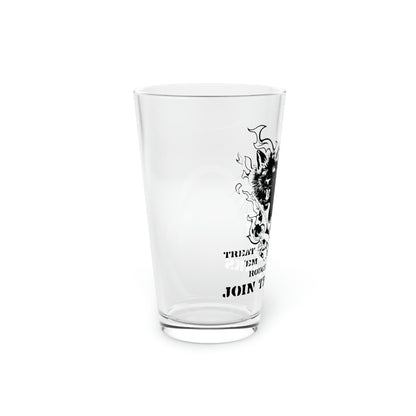 Treat 'em Rough Pint Glass, 16oz