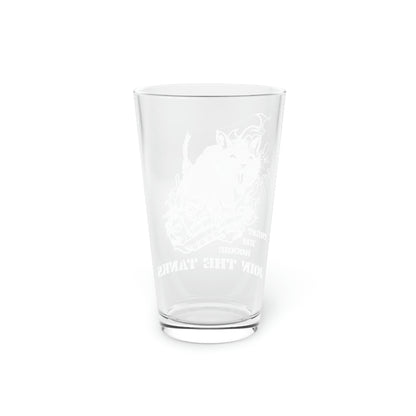 Treat 'em Rough Pint Glass, 16oz