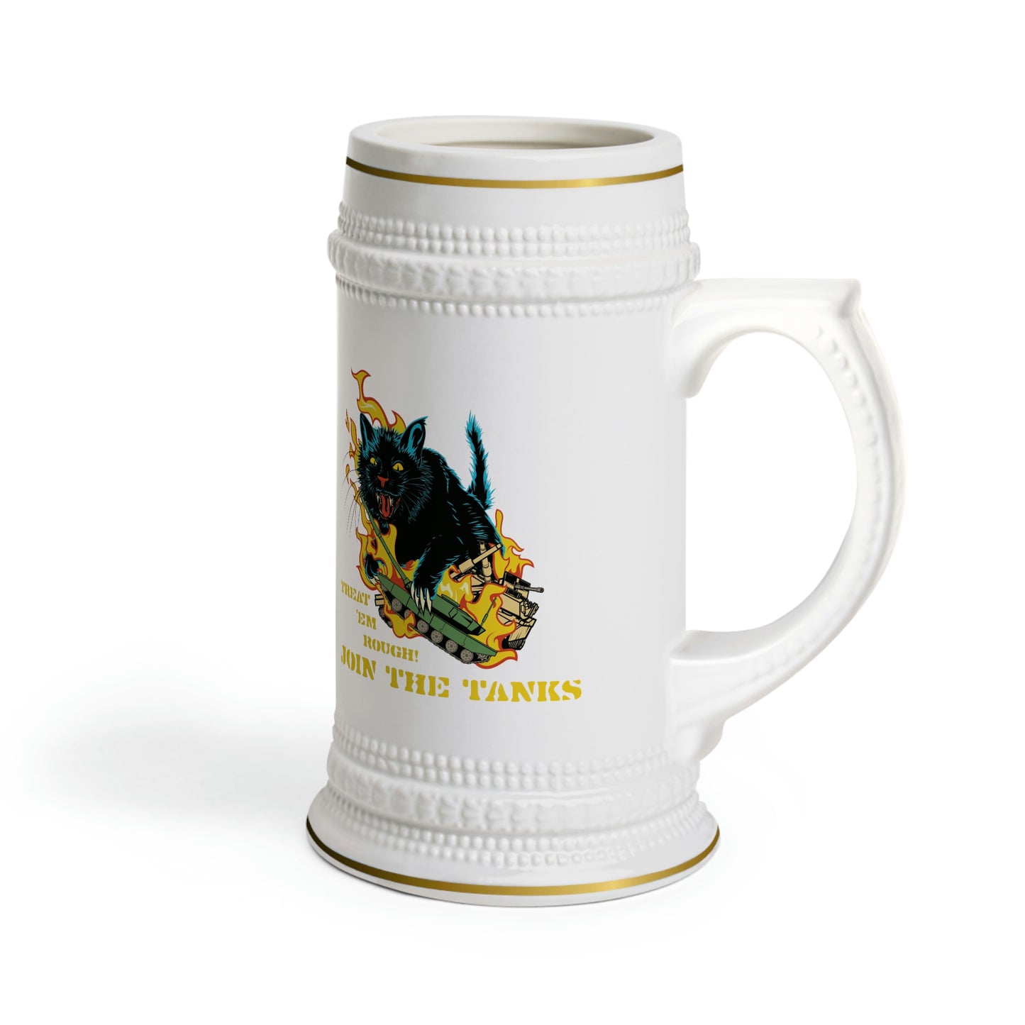 Treat 'em Rough! Beer Stein Mug