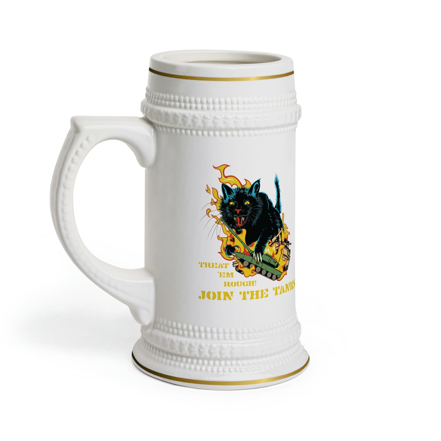 Treat 'em Rough! Beer Stein Mug