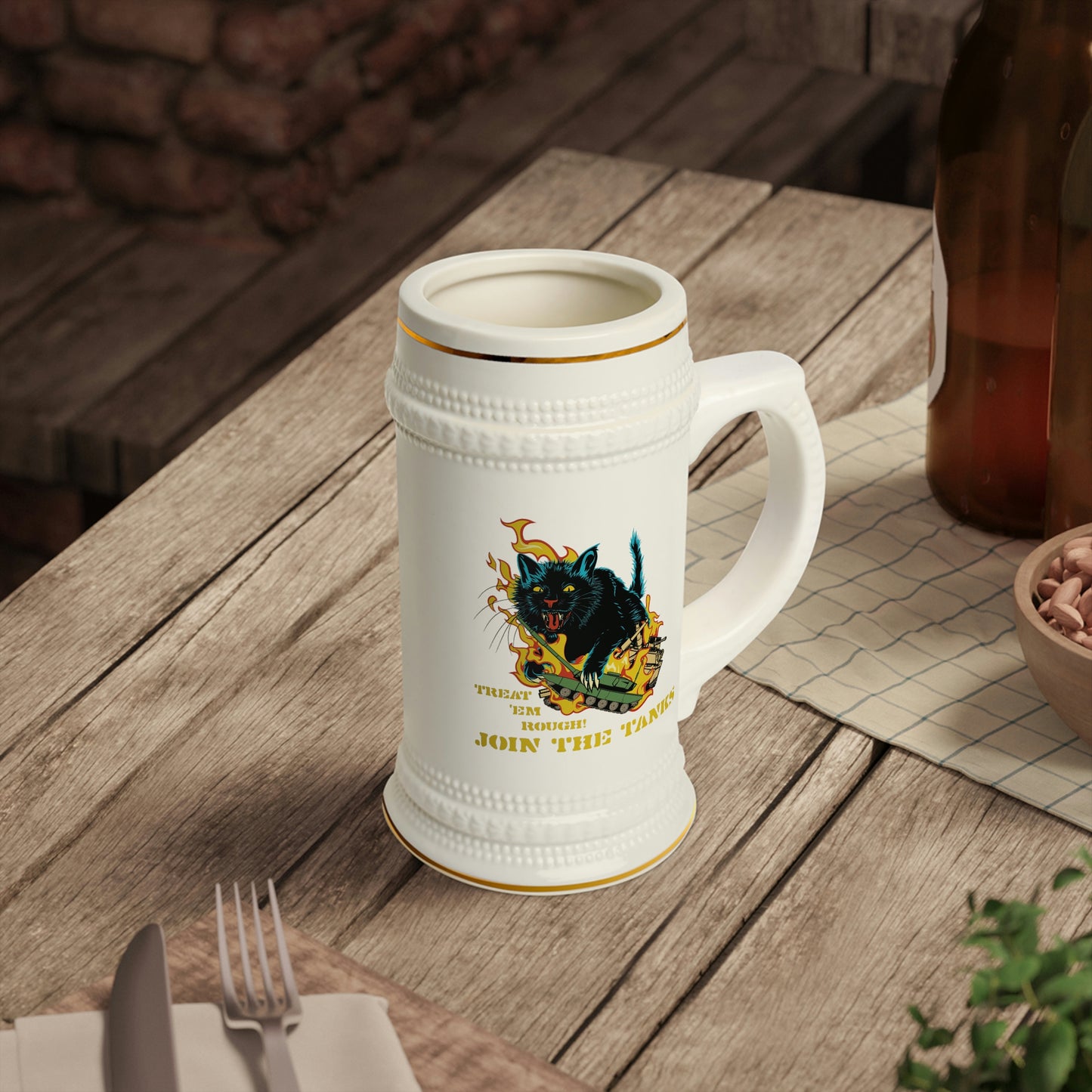 Treat 'em Rough! Beer Stein Mug