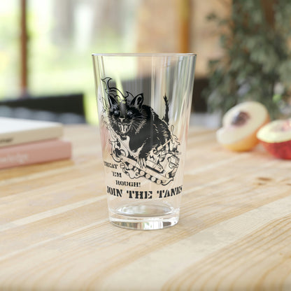 Treat 'em Rough Pint Glass, 16oz